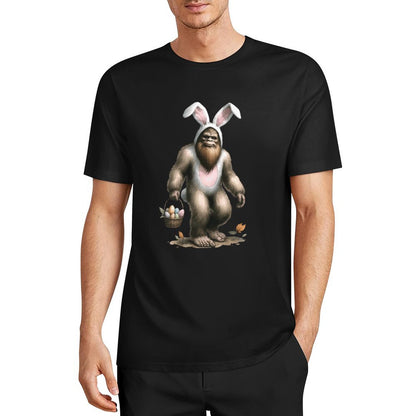 Bigfoot - Sasquatch Easter Bunny Short Sleeve Cotton T-Shirt