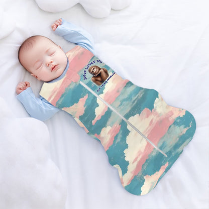 Bigfoot / Sasquatch "Jesus Loves You..", Sleeveless Baby Sleep Sack