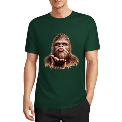 Bigfoot - Sasquatch Blow Kiss Short Sleeve Cotton T-Shirt