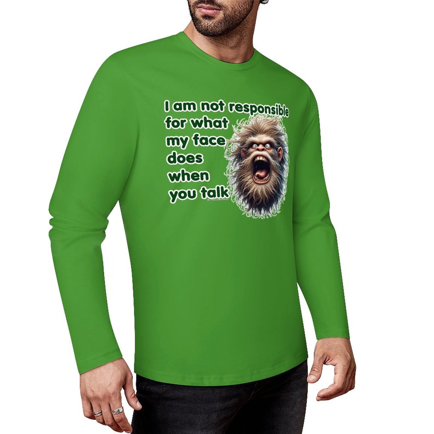 Bigfoot / Sasquatch "I am not responsible...", Cotton Unisex Long Sleeve T-shirt