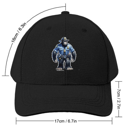 Bigfoot, Sasquatch Police Officer - Polyester Baseball Cap