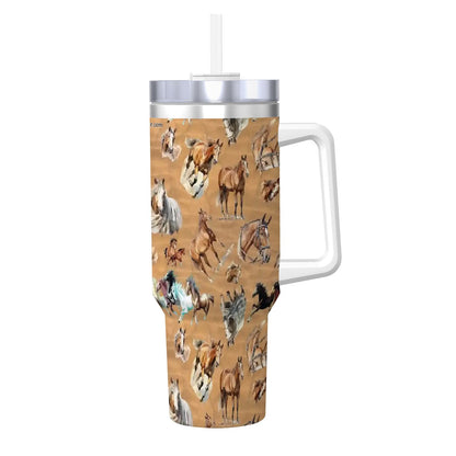 Animal (pet) Themed 40 oz Travel Coffee Mug with a Straw