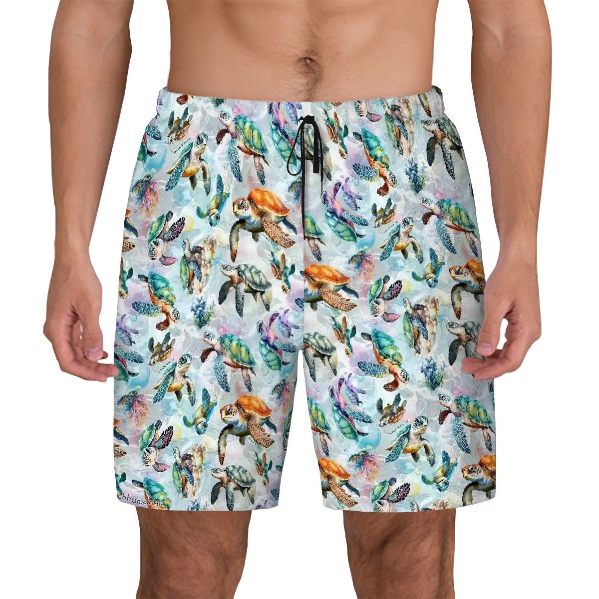 10 Animal Designs, Men Beach Shorts / Swim trunks with 4 Pockets