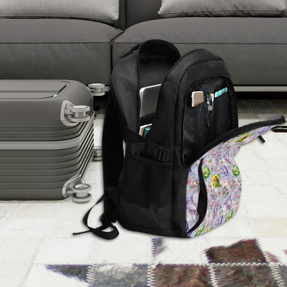 6 Fairy Designs, Large Capacity, Oxford Travel, Laptop Bag with USB Charger