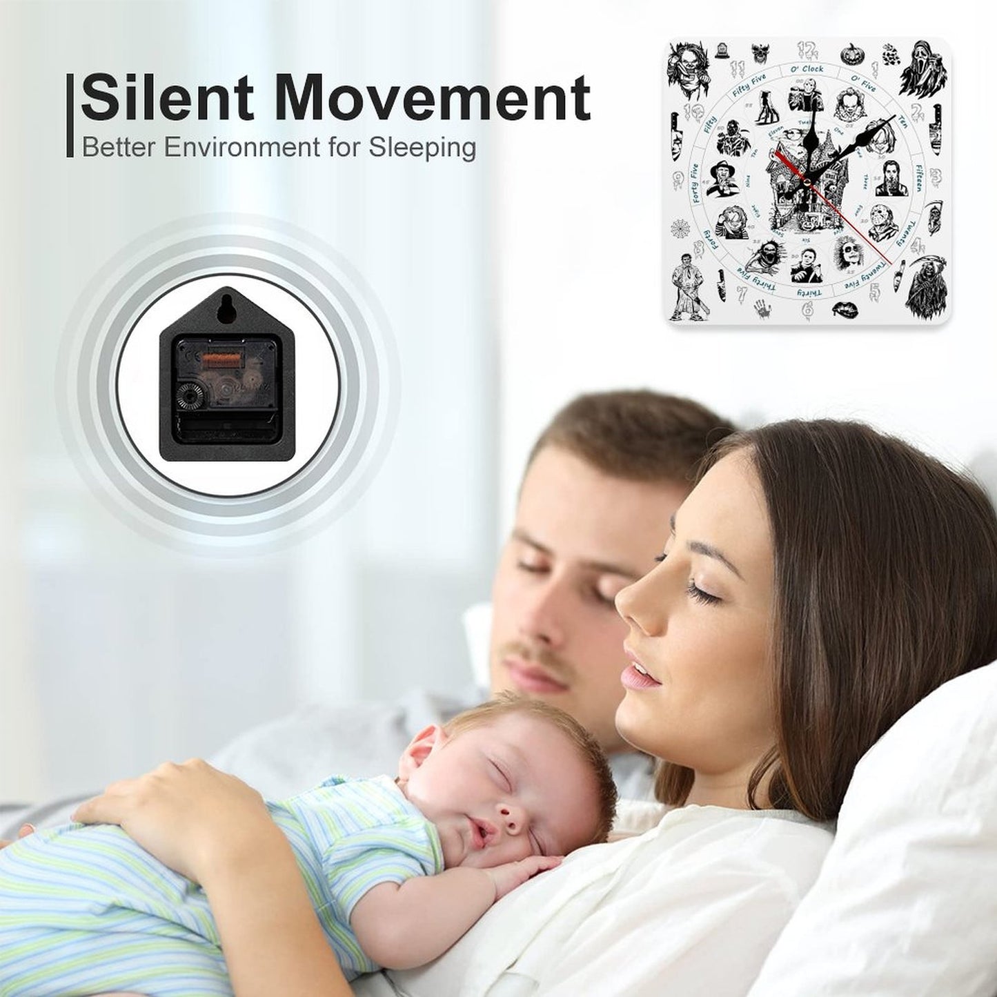 Halloween Square Wall Clock