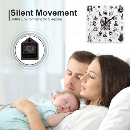 Halloween Square Wall Clock