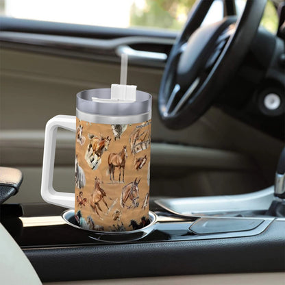 Animal (pet) Themed 40 oz Travel Coffee Mug with a Straw