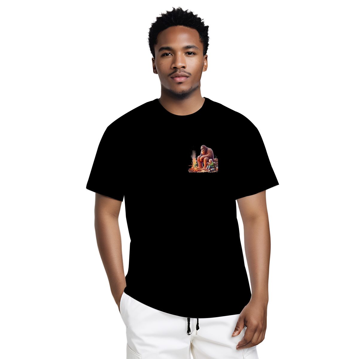 Sarcastic Sasquatch Short Sleeve 100% Cotton T-shirt- Double Sided