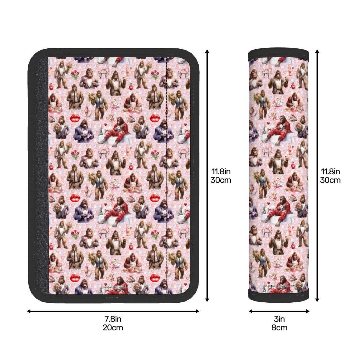 20 Bigfoot / Sasquatch Designs, Seat Belt Cover Pad For Adults 2 Pcs