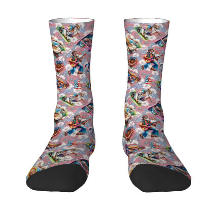8 Patriotic Designs, Polyester Crew Socks