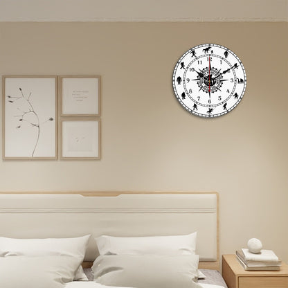 Bigfoot / Sasquatch Round Wooden Wall Clock