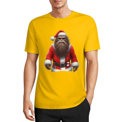 Bigfoot - Sasquatch Santa Short Sleeve Cotton T-Shirt