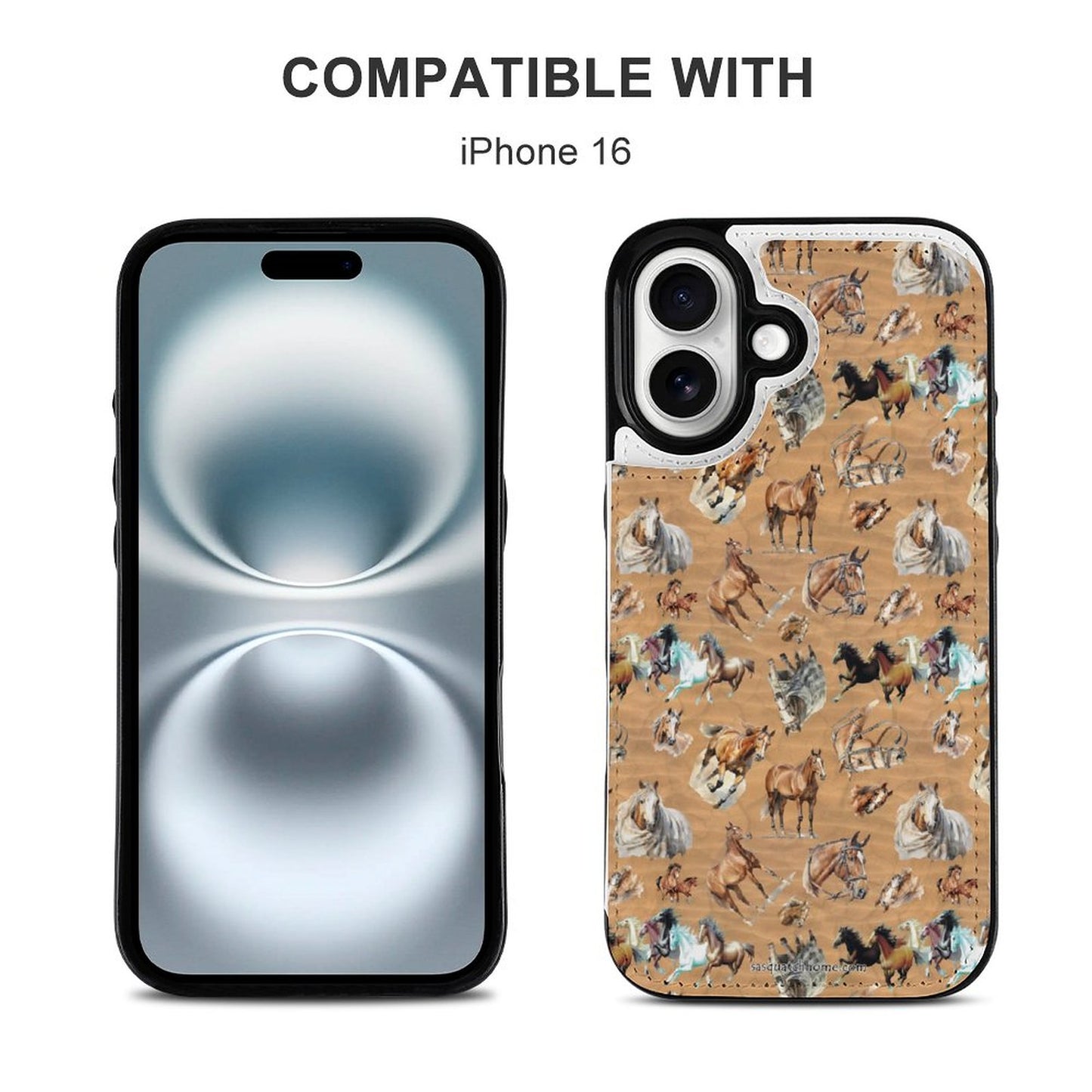 10 Alien Designs, iPhone 16 Faux Leather Wallet Case