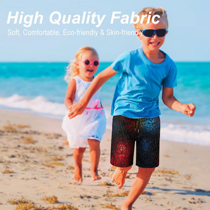 Colorful Spider Webs. Children’s Beach Pants, Swim Shorts
