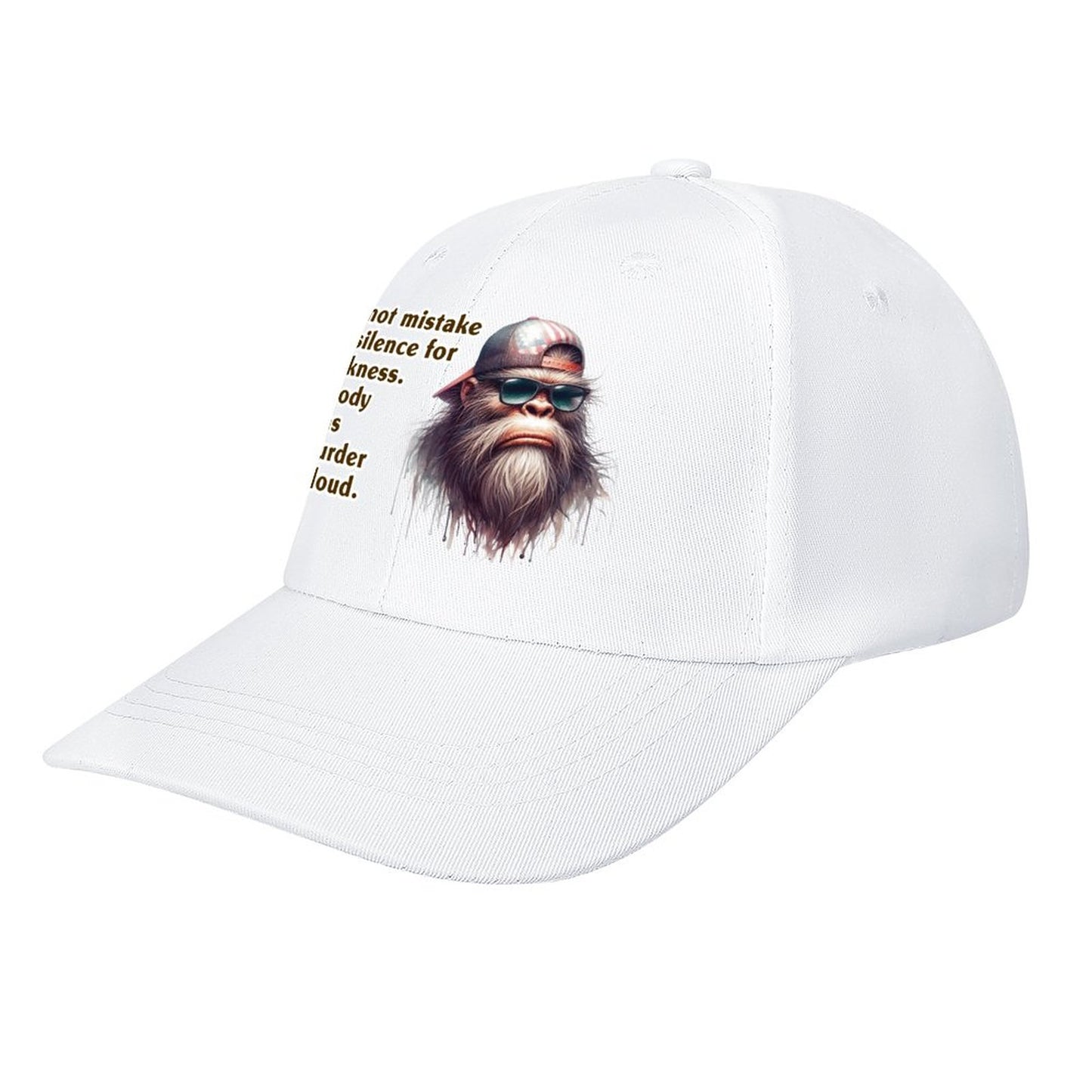 Bigfoot, Sasquatch “Do Not Mistake..", Polyester Baseball Cap (Front Printing)