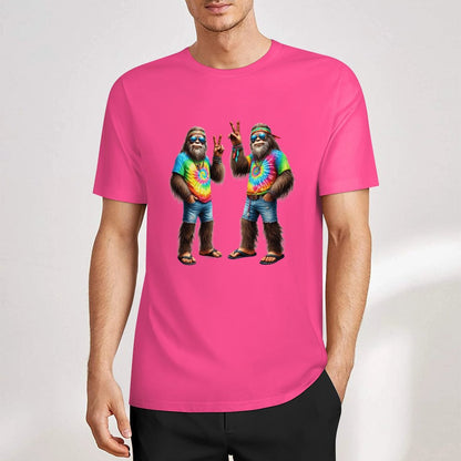 Bigfoot - Sasquatch Hippie Sasquatches Short Sleeve Cotton T-Shirt