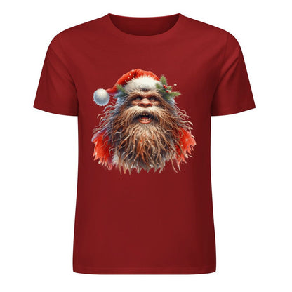 Bigfoot - Sasquatch Santa Short Sleeve Cotton T-Shirt