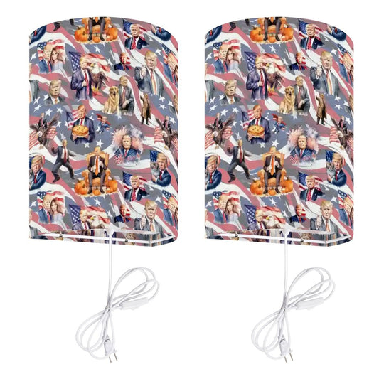 20 Donald Trump Designs, Wall Sconces, Set of 2, Plug In