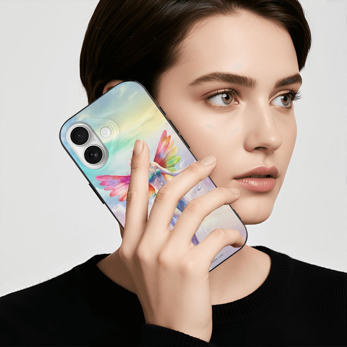 Fairy Themed, iPhone 17 TPU Black Phone Case, Personalize!
