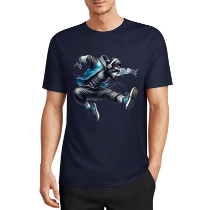 Bigfoot - Sasquatch Jumping Short Sleeve Cotton T-Shirt