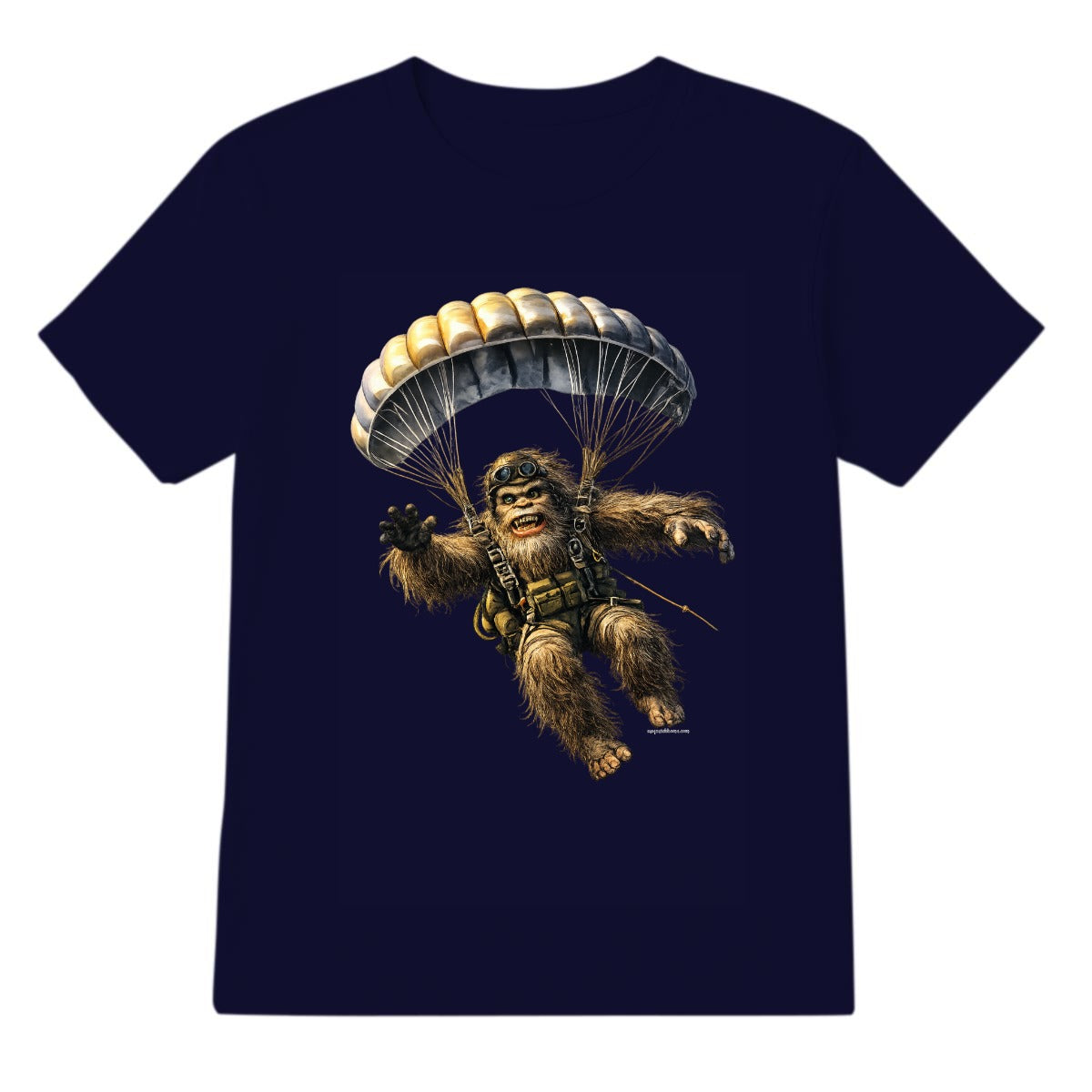 Bigfoot Sasquatch Paratrooper, Gildan 5000 T Shirt
