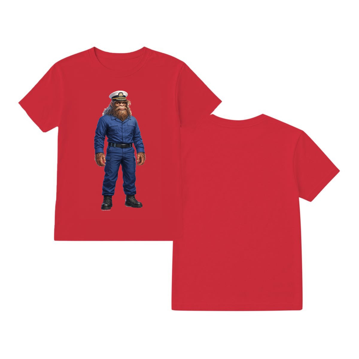 Bigfoot Sasquatch Coast Guard T-Shirt Gildan 5000 T Shirt