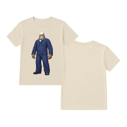 Bigfoot Sasquatch Navy ManGildan 5000  T-Shirt
