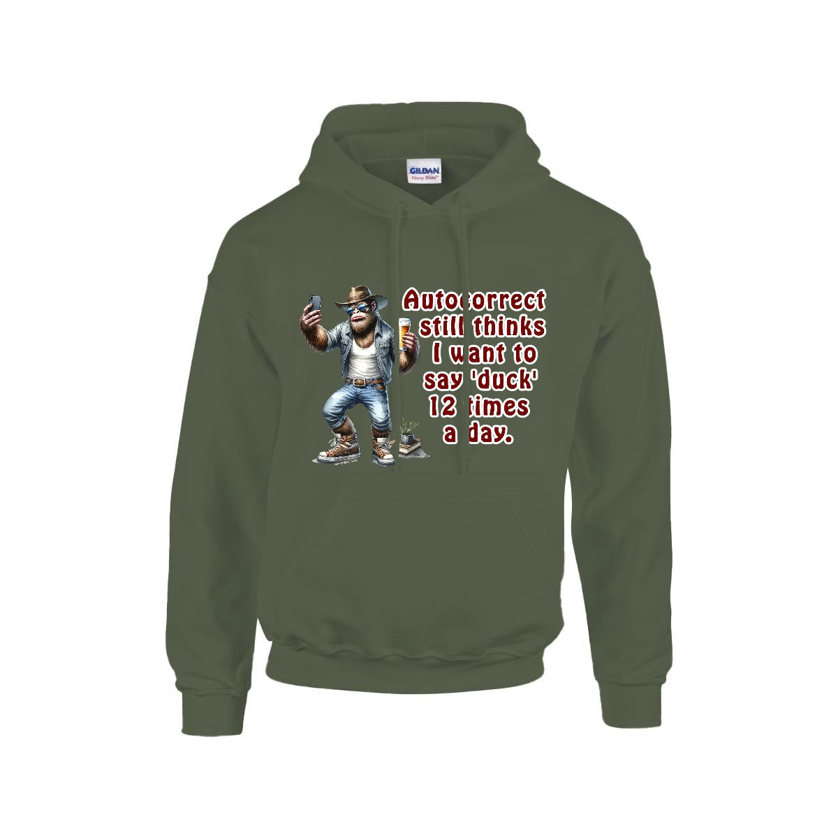 Sasquatch, Bigfoot Design, Gildan 18500 Poly-Cotton Hoodie