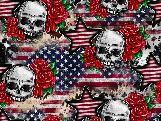 Flags N Skulls, 3 Pack Gift Wrapping Paper Sheets - Over 300 Square Feet of Gift Wrap