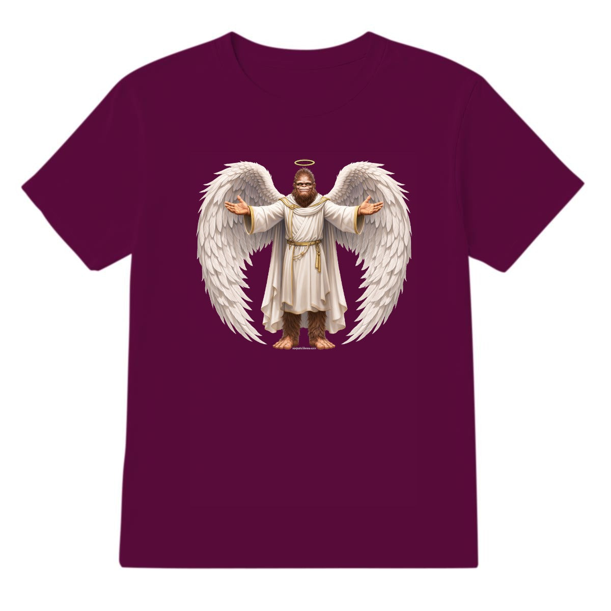 Bigfoot Angel, Sasquatch Angel, Adult Gildan 5000 Cotton T shirt