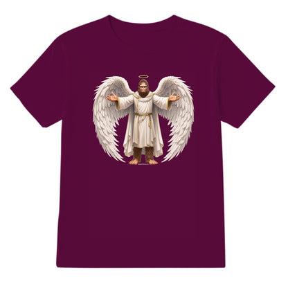 Bigfoot Angel, Sasquatch Angel, Adult Gildan 5000 Cotton T shirt