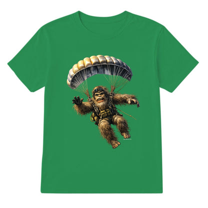 Bigfoot Sasquatch Paratrooper, Gildan 5000 T Shirt