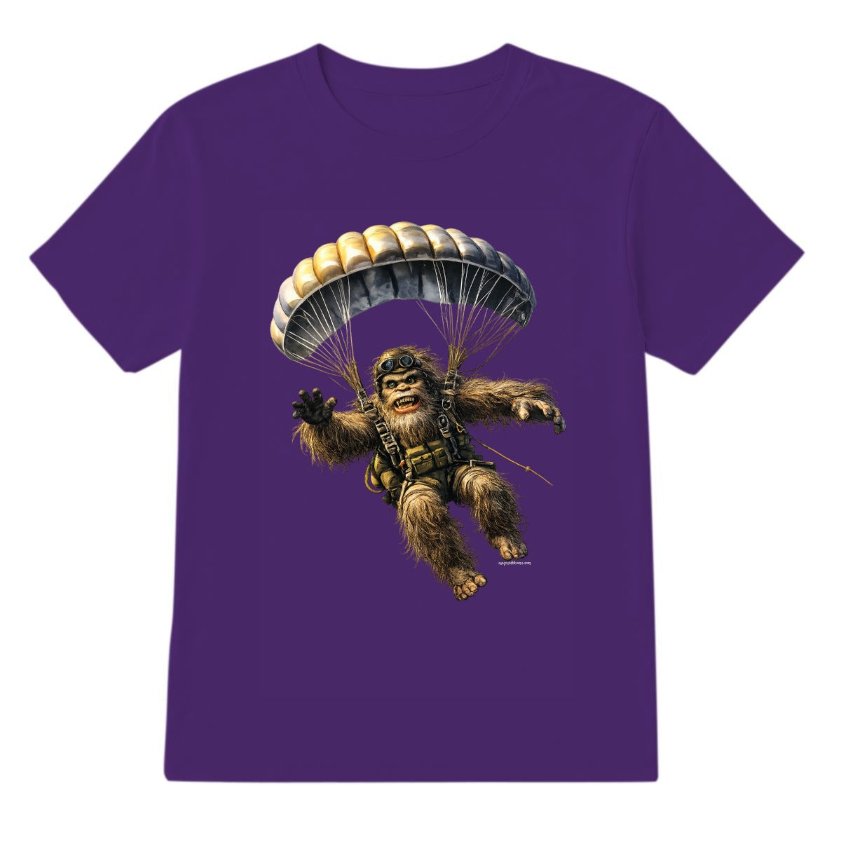 Bigfoot Sasquatch Paratrooper, Gildan 5000 T Shirt