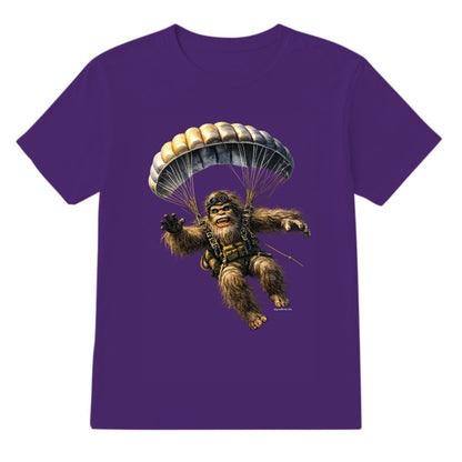 Bigfoot Sasquatch Paratrooper, Gildan 5000 T Shirt