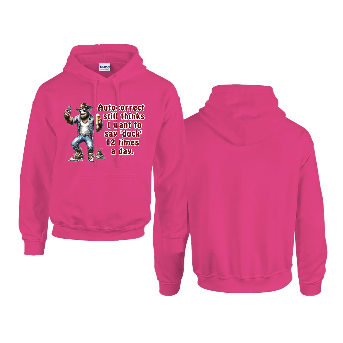 Sasquatch, Bigfoot Design, Gildan 18500 Poly-Cotton Hoodie