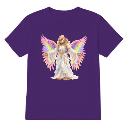 Bigfoot Sasquatch Rainbow Angel, Unisex Gildan 5000 Cotton T