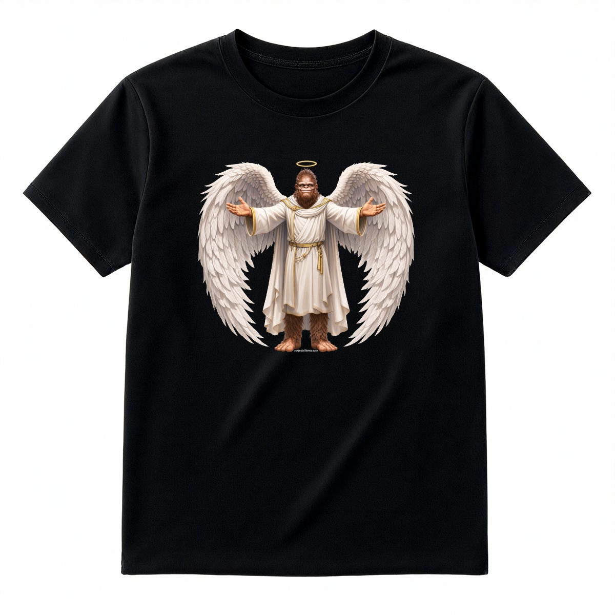 Bigfoot Angel, Sasquatch Angel, Adult Gildan 5000 Cotton T shirt