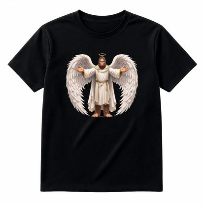 Bigfoot Angel, Sasquatch Angel, Adult Gildan 5000 Cotton T shirt