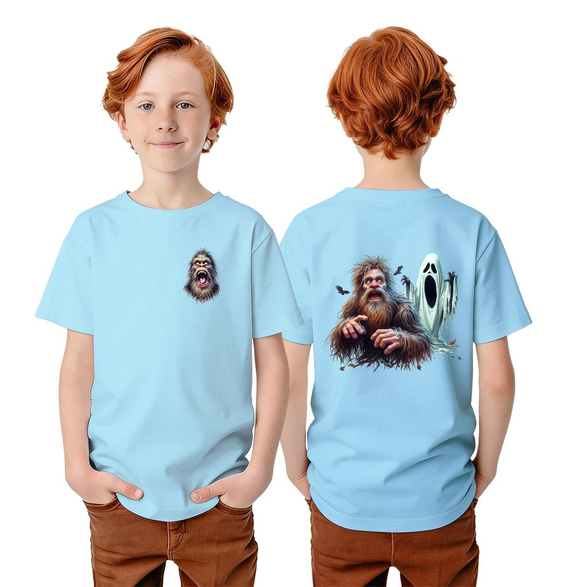 Bigfoot Sasquatch Designs, Kid’s Double Sided Gildan 5000B T Shirt