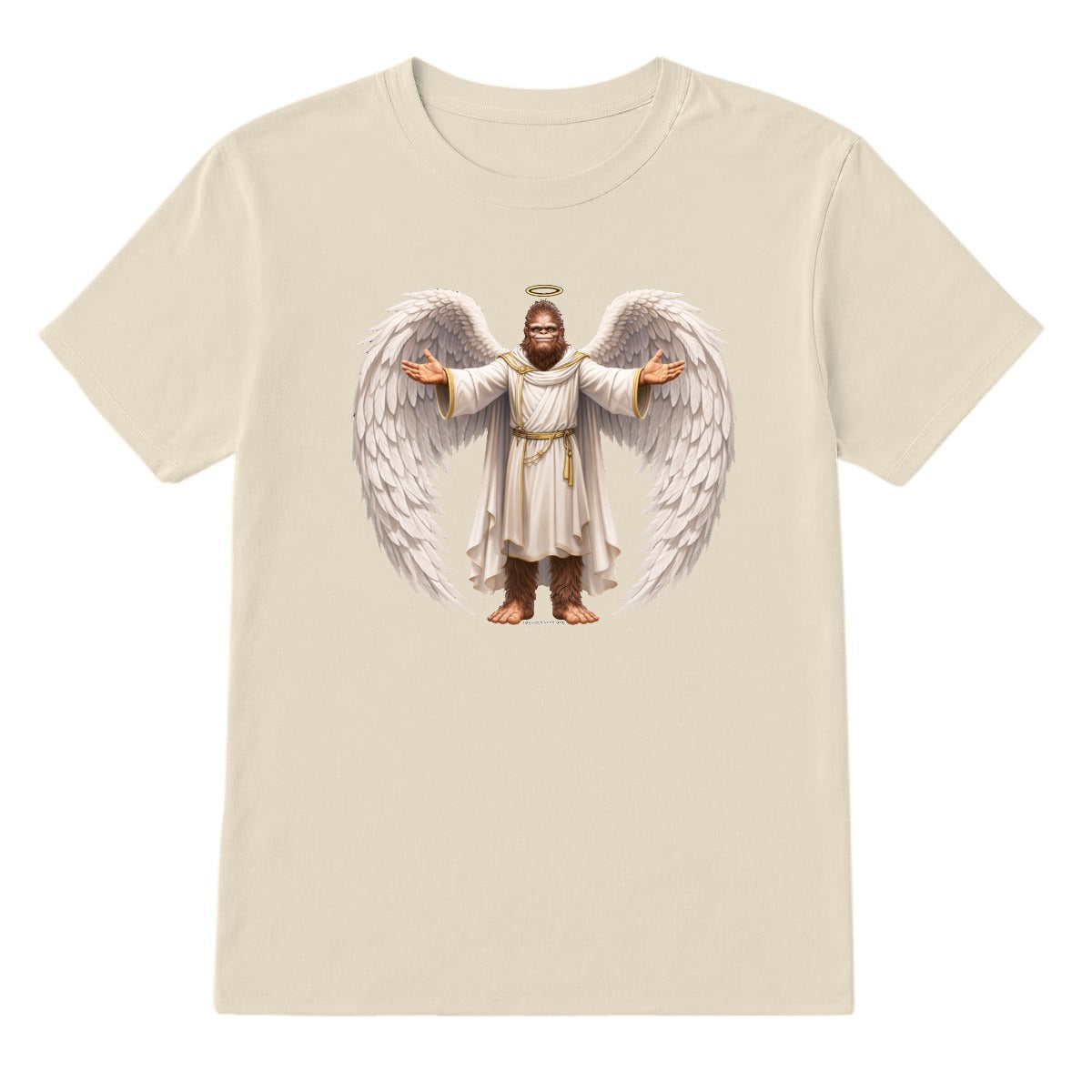 Bigfoot Angel, Sasquatch Angel, Adult Gildan 5000 Cotton T shirt