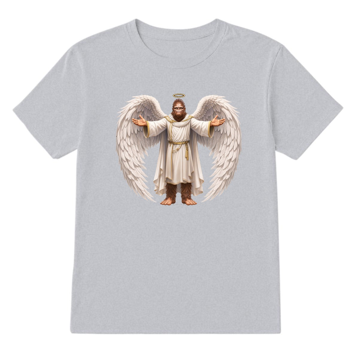 Bigfoot Angel, Sasquatch Angel, Adult Gildan 5000 Cotton T shirt