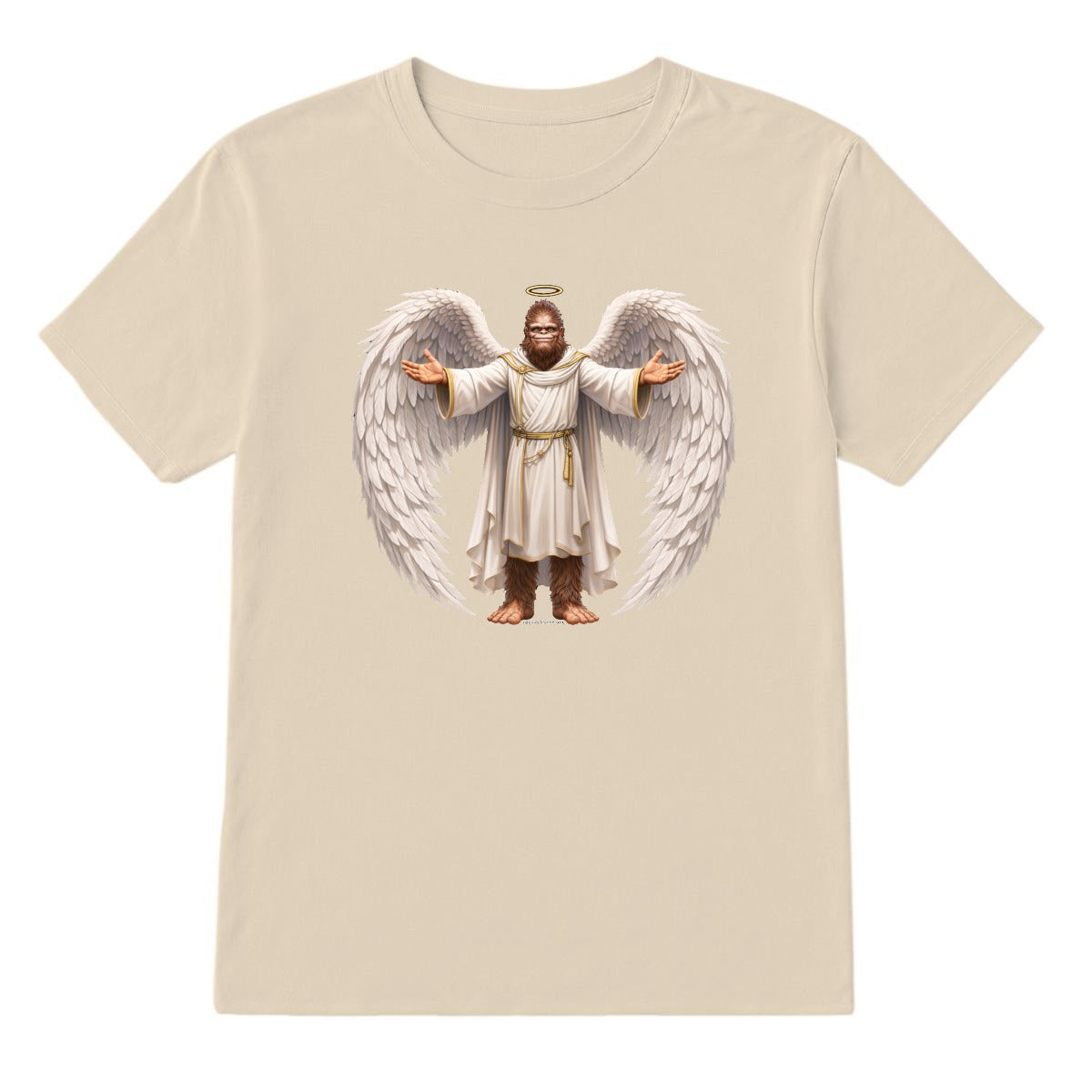 Bigfoot Angel, Sasquatch Angel, Adult Gildan 5000 Cotton T shirt