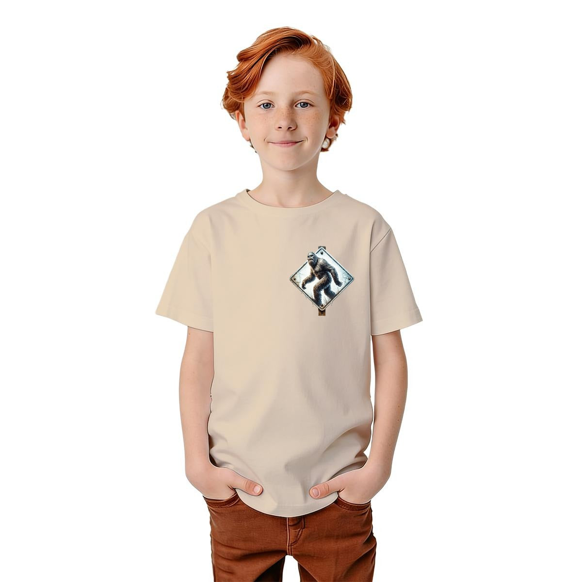 Bigfoot Sasquatch Designs, Kid’s Double Sided Gildan 5000B T Shirt