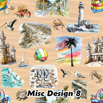 10 Misc Designs, Men’s Polyester, pocketed, pajama Shorts