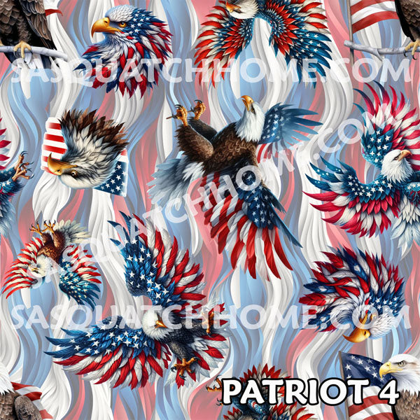 8 Patriot Designs, Animals, Waterproof Polyester Shower Curtain – Made in the USA – 70.8x70.8”