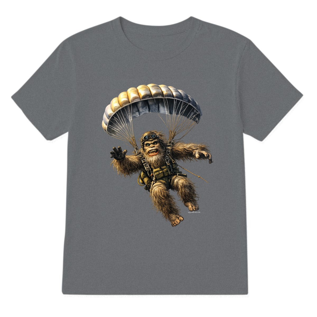 Bigfoot Sasquatch Paratrooper, Gildan 5000 T Shirt