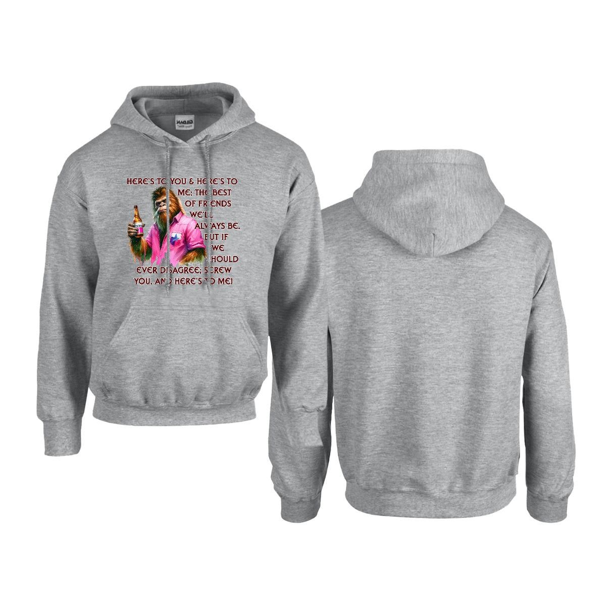 Sasquatch, Bigfoot Design, Gildan 18500 Poly-Cotton Hoodie