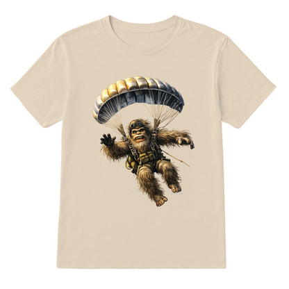 Bigfoot Sasquatch Paratrooper, Gildan 5000 T Shirt