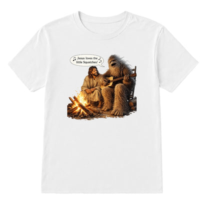 Bigfoot Sings To Jesus, Adult Gildan 5000 Cotton T Shirt