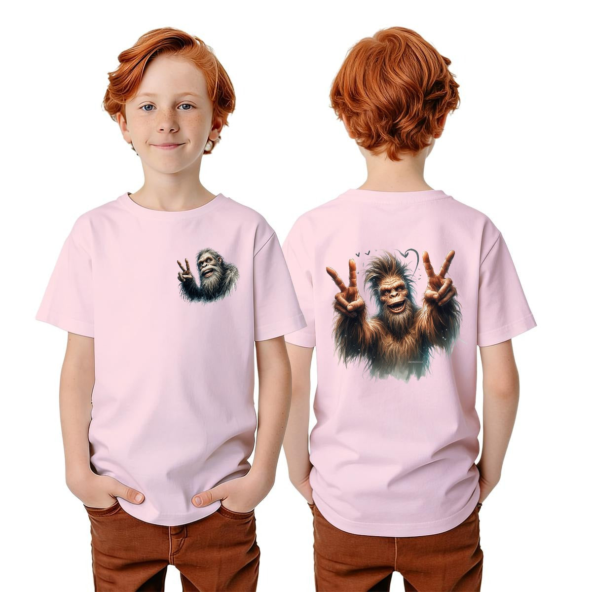 Bigfoot Sasquatch Designs, Kid’s Double Sided Gildan 5000B T Shirt